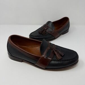 Allen Edmonds Ashford Mens Black Brown Leather Tassel Loafers Shoes 9.5‎ D